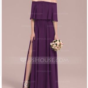 Plum bridesmaid dress